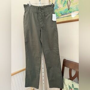 STS Blues Allison Baggy Straight High Rise Pants. Button Down NWT. Size 27